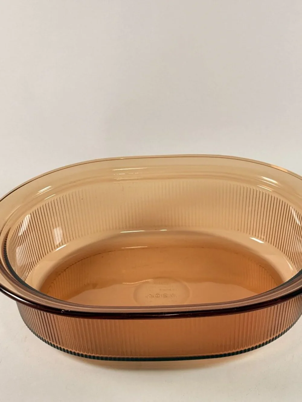 Vintage Visions Corning Brownish Glass 4 Qt Roaster Casserole V-34-B With Lid
